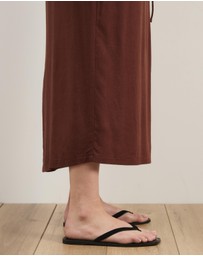 Atmos&Here Curvy - Tenley Linen Blend Midi Skirt