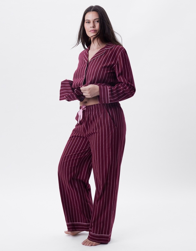 Bras N Things - Claire Long Pant - Print Stripe