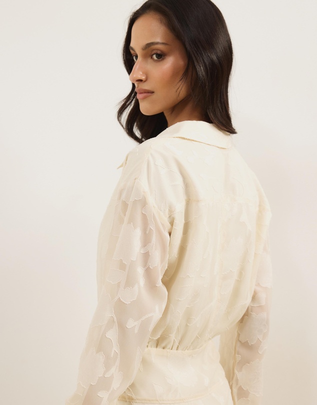 Atmos&Here - Livia Jacquard Mini Shirt Dress