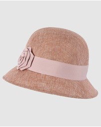 Max Alexander - Cloche Rose Dusty Pink Bucket Hat
