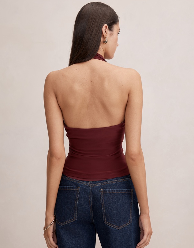 Forever New - Eden Ruffle Halter Neck Top