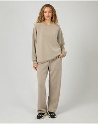 All About Eve - Luxe Active Box Crew Stone