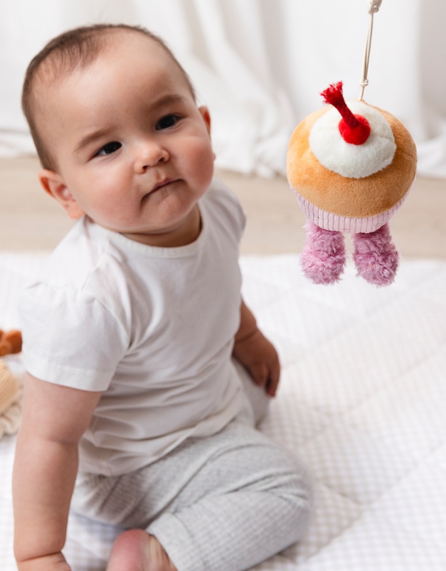 Living Textiles - 2 Pack Mini Market Brunch Stroller Toys - Ice Cream & Cupcake