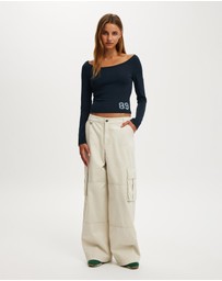 Cotton On - The Ls Off Shoulder Graphic Tee