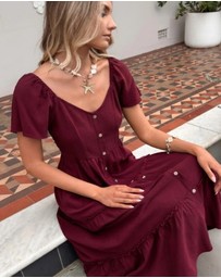 Esther & Co - Celie Dress - Bordeaux