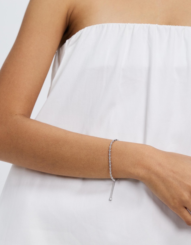 Swarovski - Matrix bracelet, Round cut, White