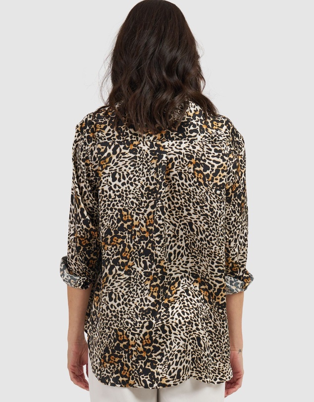 CAMIXA - Soie Satin Oversized Silk Shirt
