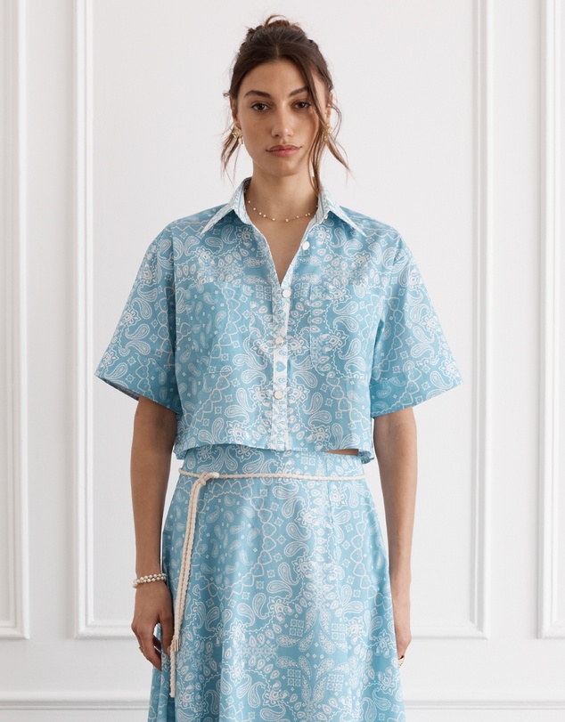 Heaven Australia - Chintz Remi Cropped Shirt