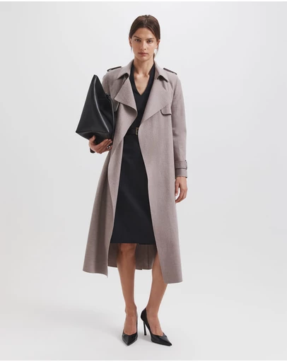 SABA - Karla Wool Longline Trench Coat