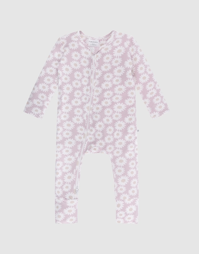 Kynd Baby - Day or Night Onesie in Lilac Daisy