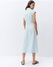 UNISON - Collared Linen Midi Dress