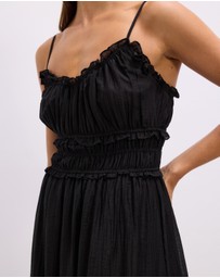 The Fated - Lila Shirred Maxi Dress