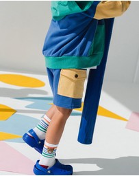 Huxbaby - Back To Kinder Colour Block Pocket Shorts - Babies-Kids