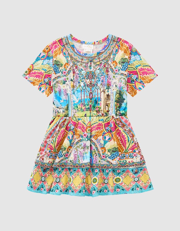 Camilla - Tee Mini Dress With Layered Skirt - Kids-Teens
