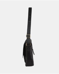 Pierre Cardin - Pierre Cardin Rustic Leather Computer/Messenger Bag