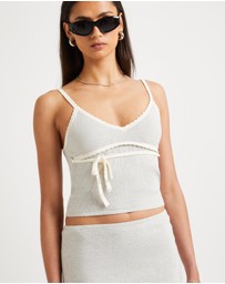 Subtitled - Nori Compact Contrast Knit Top