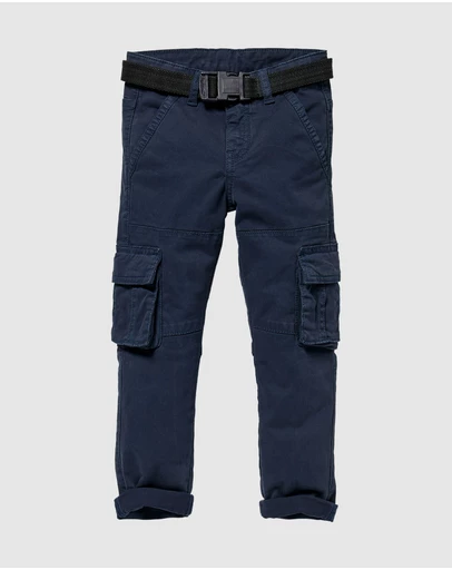 Quapi - Koen Cargo Pants with Belt - Kids-Teens
