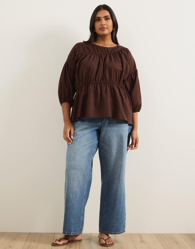 Atmos&Here Curvy - Cressida Smock Top