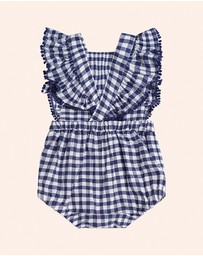 Huxbaby - Frilly Playsuit Cherry Pie Checks - Babies