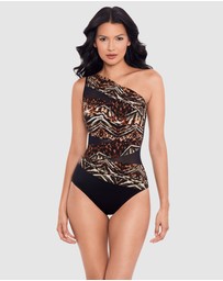 Miraclesuit Swimwear  - Tribal Tigress Jena One Shoulder Tummy Control Swimsuit
