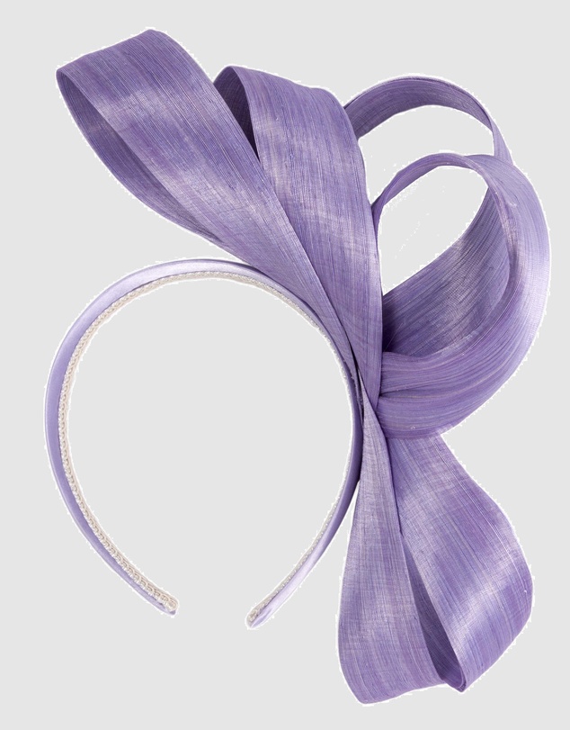 Fillies Collection - Lilac Silk Abaca Loops Racing Fascinator