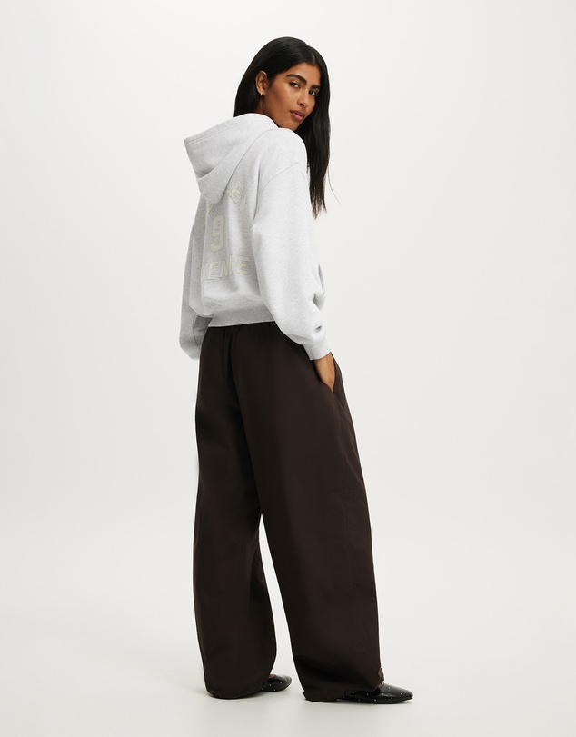 Cotton On - Graphic Boxy Fleece Hoodie