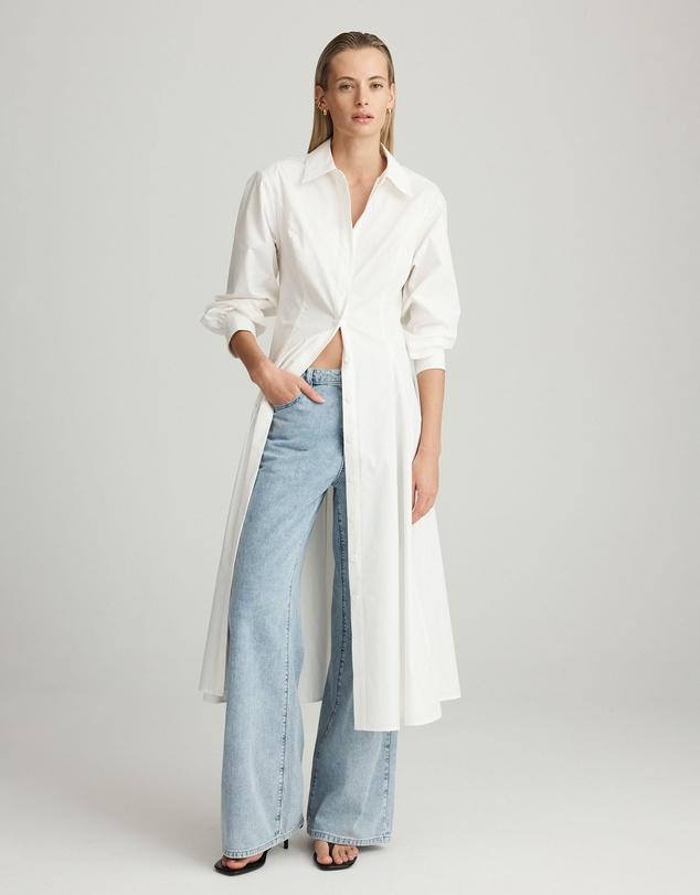 Mattir - Utility Shirt Dress White