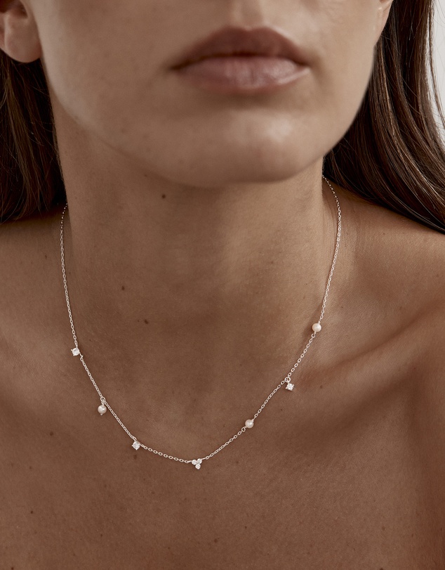 By Charlotte - Moonlit Bloom Pearl Choker