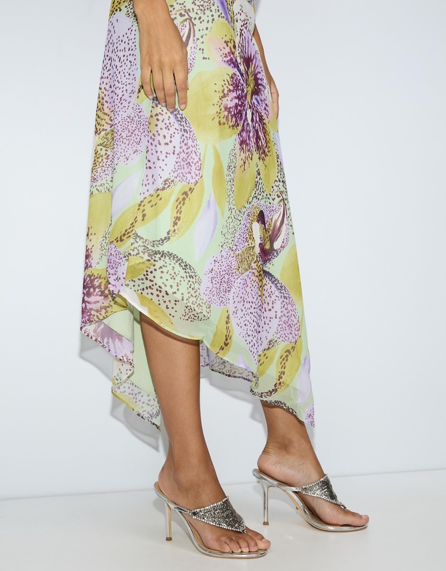 Dazie - Orchid Asymmetrical Midi Dress