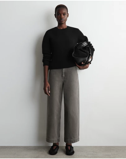 COS - Cropped Denim Wide-Leg Trousers