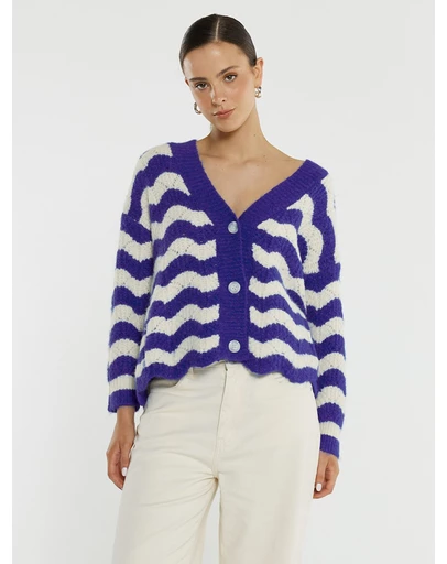 Sass - Etta Wavy Stripe Cardi