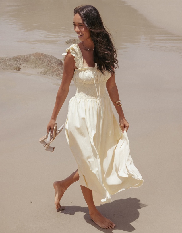 Petal & Pup - Bronte Midi Dress - Butter Yellow