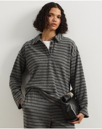 Atmos&Here - Mirabel Long Sleeve Jersey Polo Top