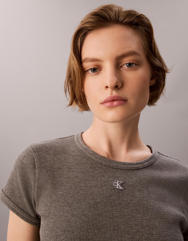 Calvin Klein Jeans - Monogram Slim Waffle Baby Tee