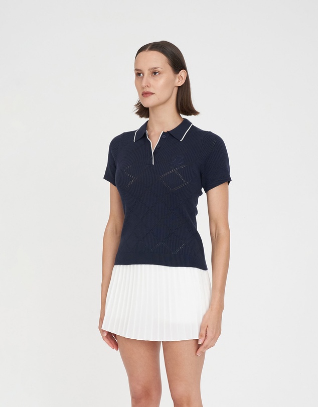 Huffer - Women's Diamond Knit Polo