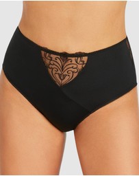 Nessa - Sonata High Waist Full Cut Brief with Embroidery