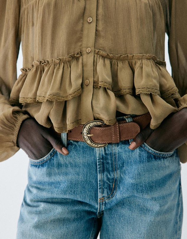 M.N.G - Suede Effect Belt