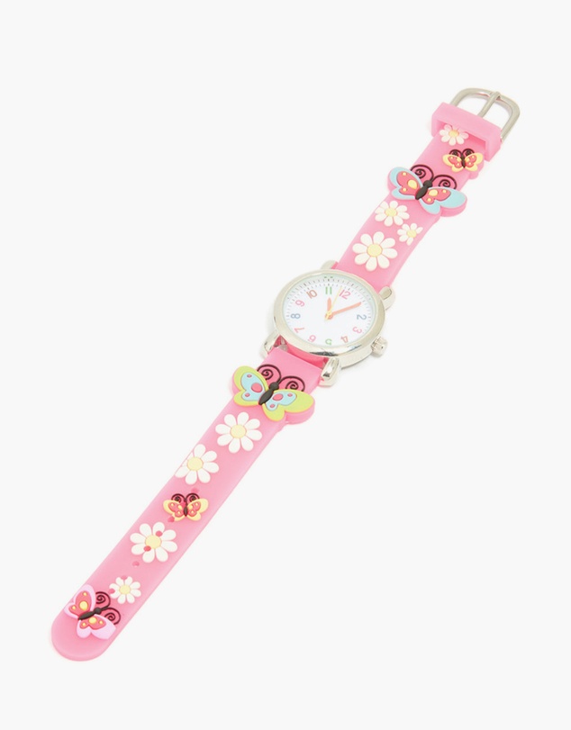 Lovisa - Kids Pink Butterfly & Daisy Watch