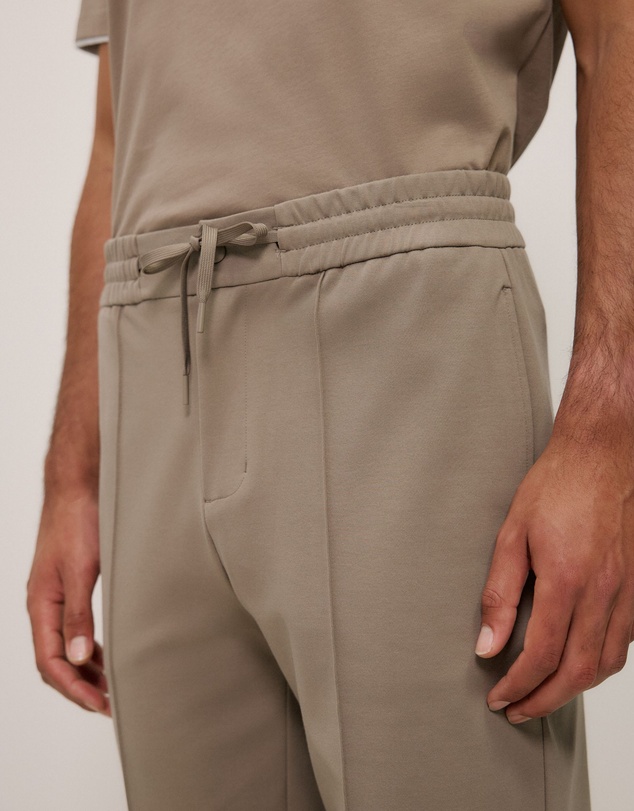 Trenery - Ponte Straight Leg Pant in Dark Taupe