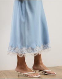 Atmos&Here - Paris Lace Satin Midi Skirt