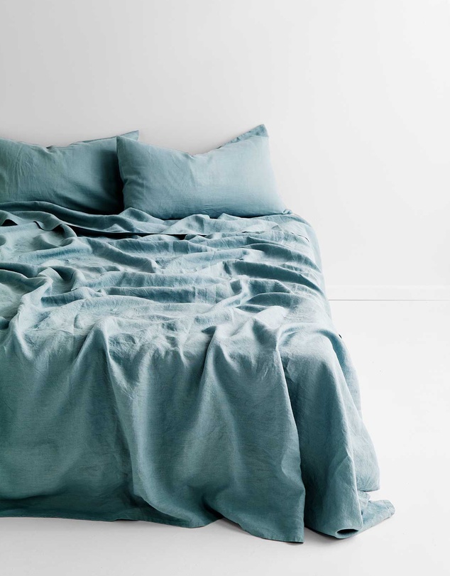 Aura Home - Emile Linen Flat Sheet