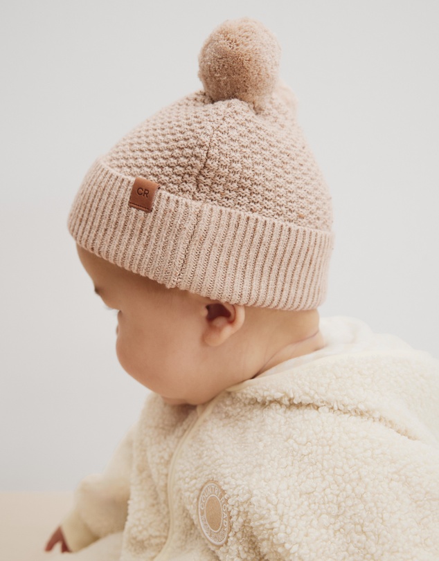 Country Road - Organically Grown Cotton Cord Pom Pom Knit Beanie