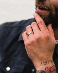 Haze & Glory - ICONIC EXCLUSIVE - Ring Men Basic Band Ring Babylon Textured in 925 Sterling Silver