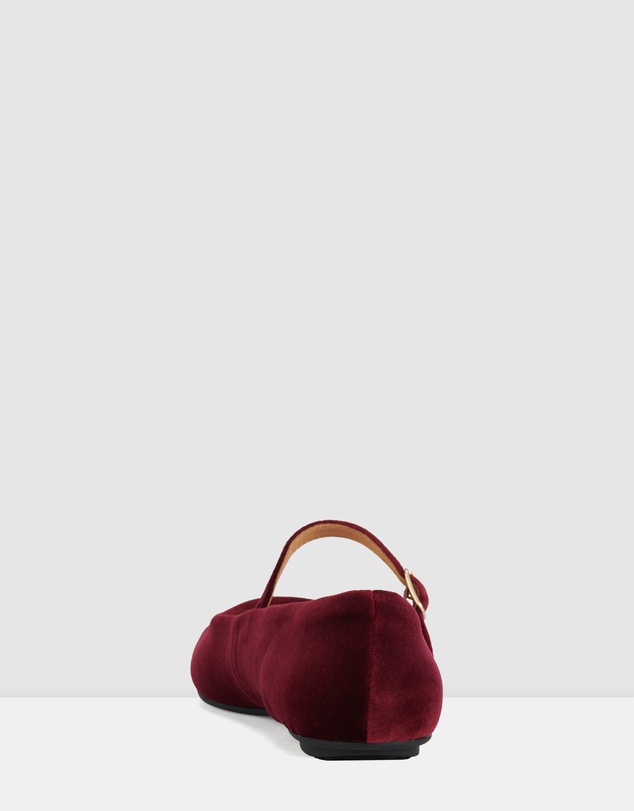 Rollie - Mary Jane Velvet Flat