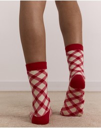 Damson Madder - Calf Length 2 Pack Socks
