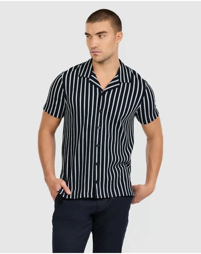 Tarocash - Gable Stripe Textured Shirt