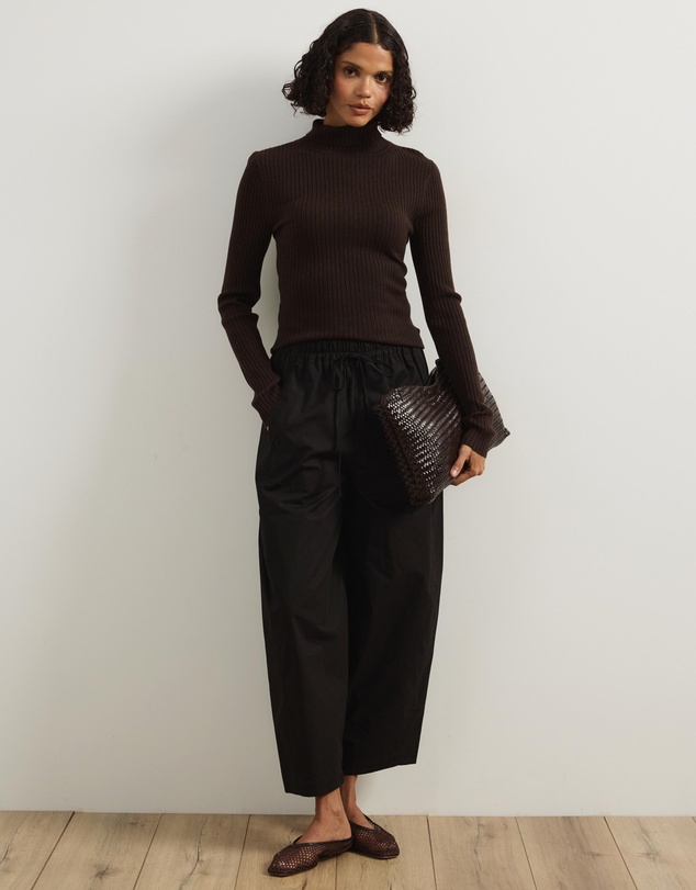 Atmos&Here - Annie Wool Blend Turtleneck Knit Top