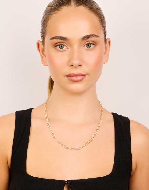 Lovisa - Waterproof Gold Plated Stainless Steel Fine Link Dainty Clasp Necklace