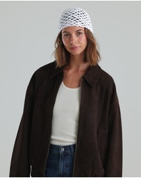 Morgan & Taylor - Sophie Crochet Mesh Hat in White