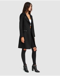 Belle & Bloom - Last Chance Wool Blend Moto Coat